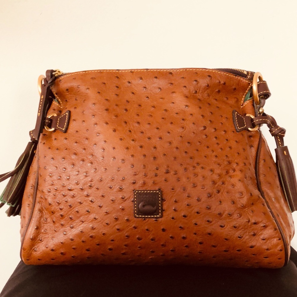 NWOT Dooney & Bourke Leather Ostrich Hobo  Bag